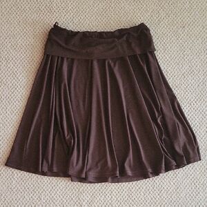 Tommy Bahama Brown Layerd Skirt Sz M
